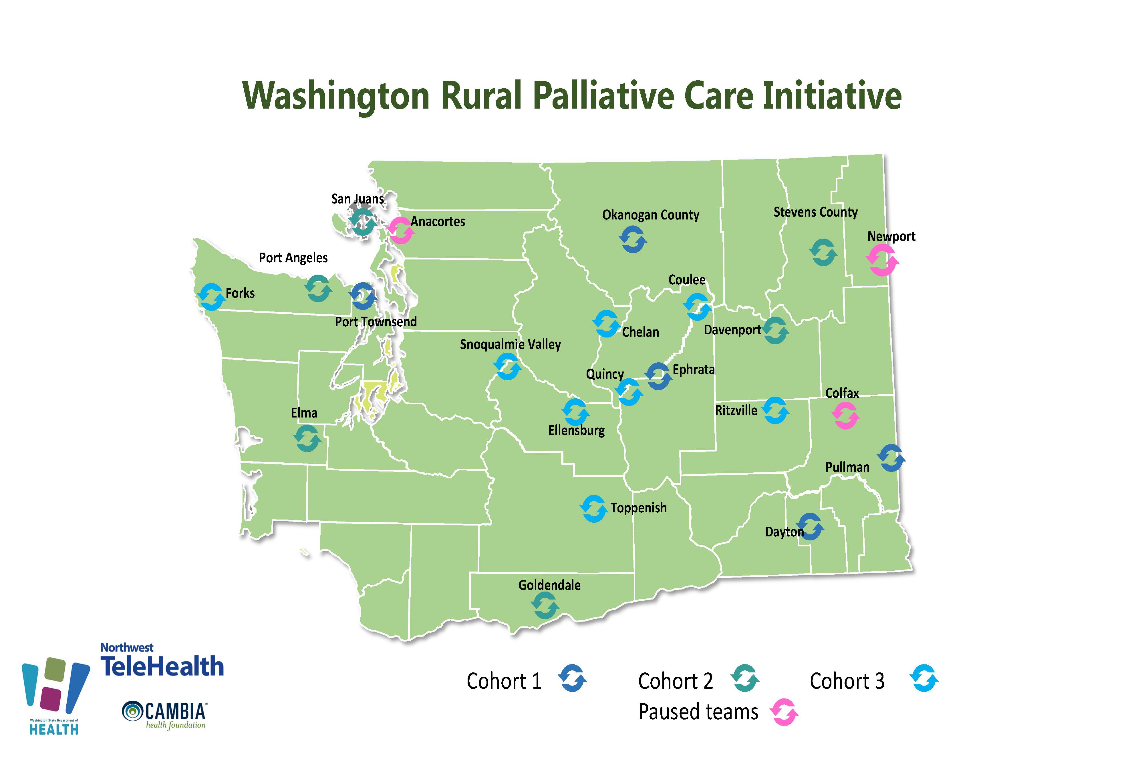 Waashington Rural Palliative Care Initiative Map 2023