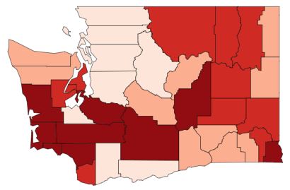 "heat map of heart disease rates in washington"