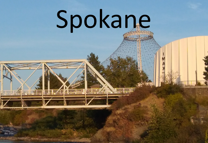 Scenic view of a bridge in Spokane Washington