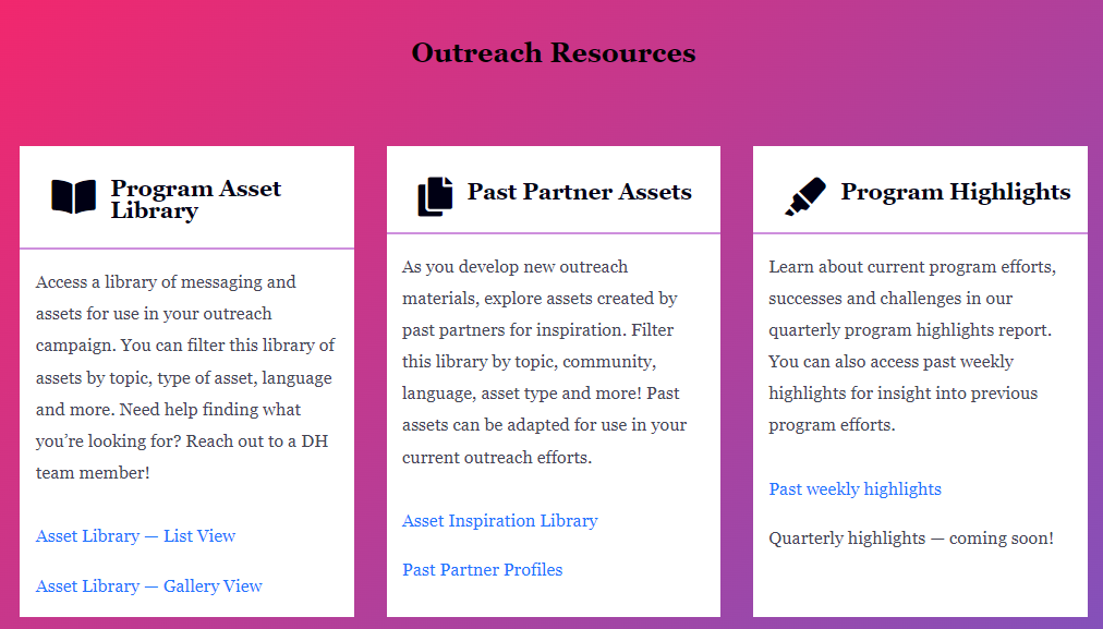 Program resources screenshot