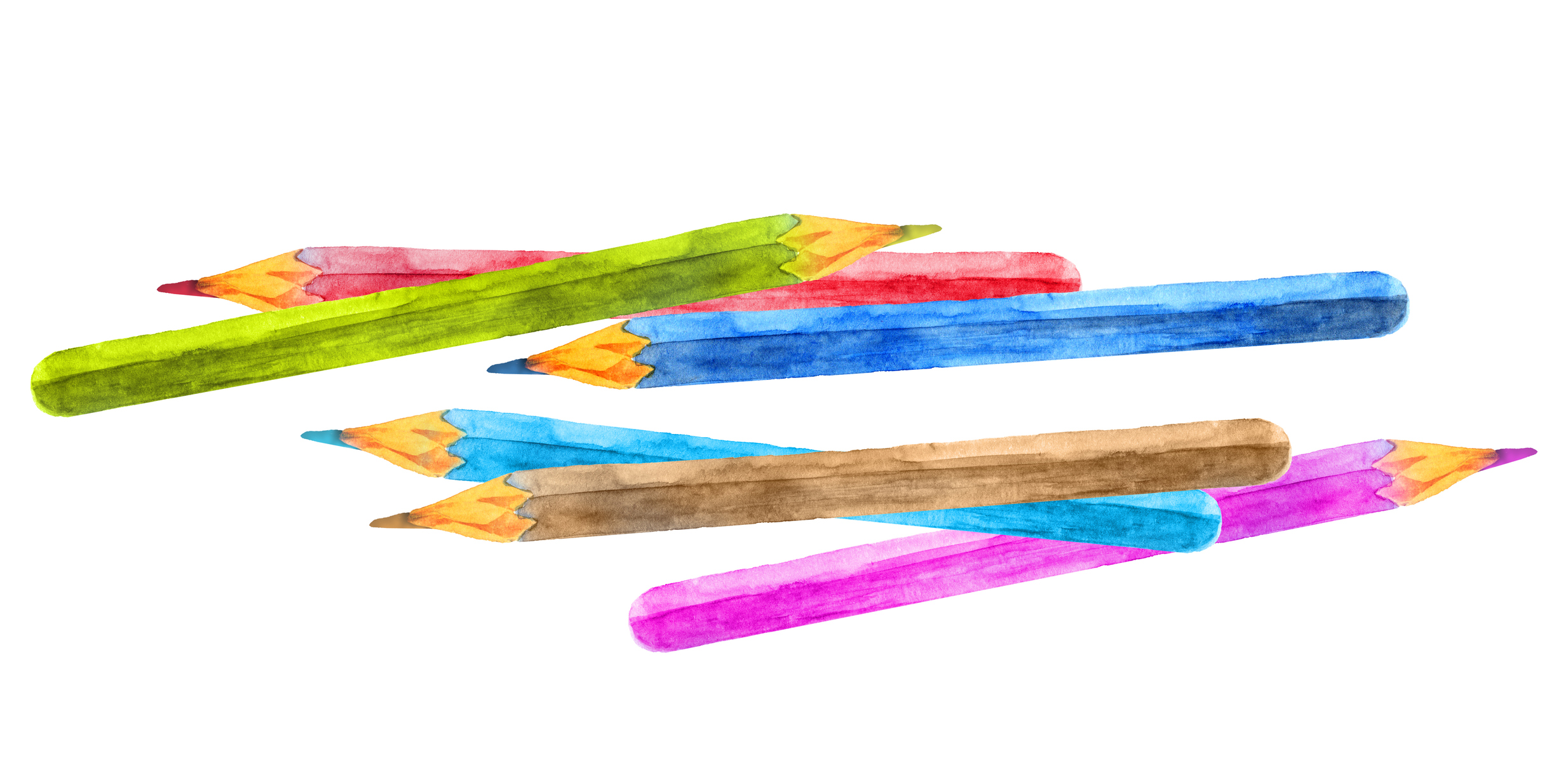 Colored pencils watercolor