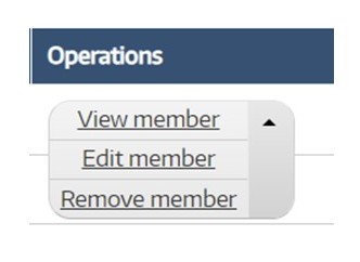 Screenshot of group membership function.