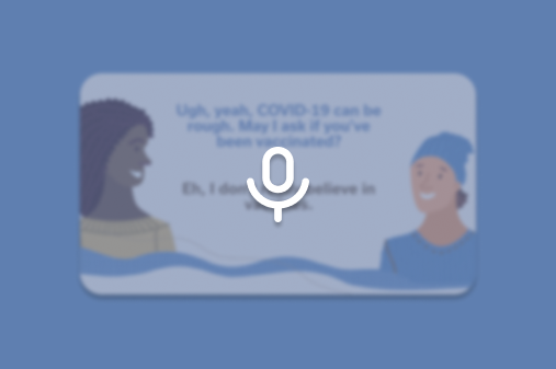 Mockup up of audio conversations