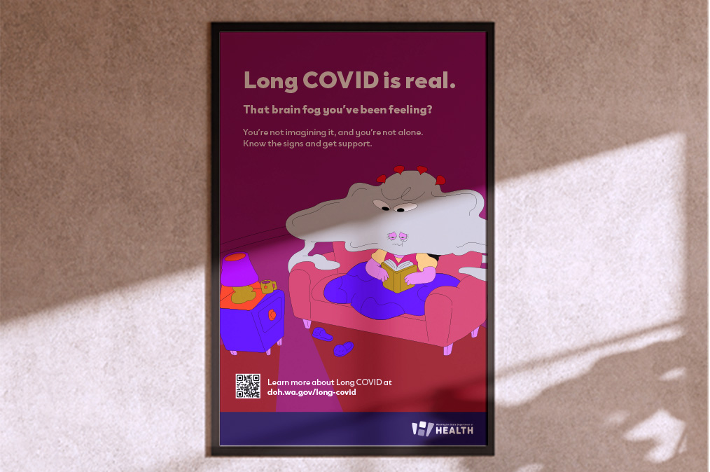 Mockup of Long Covid poster.