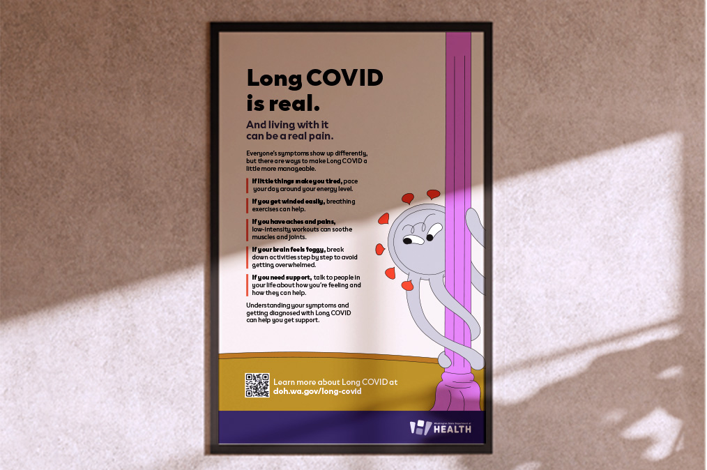 Mockup of Long Covid poster.