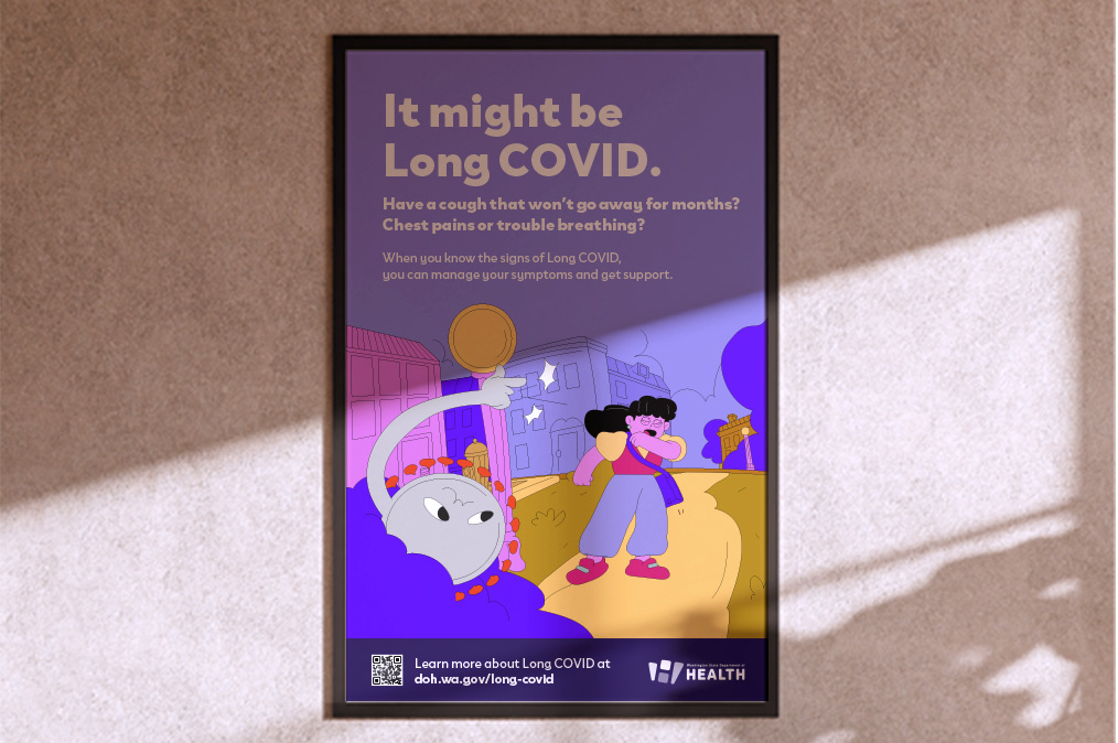 Mockup of Long Covid poster.