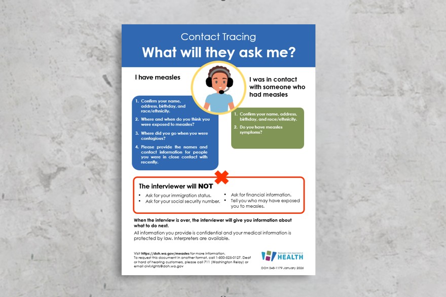 DOH flyer on contact tracing calls 