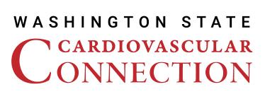 Stylized visual of the words Washington State cardiovascular connection
