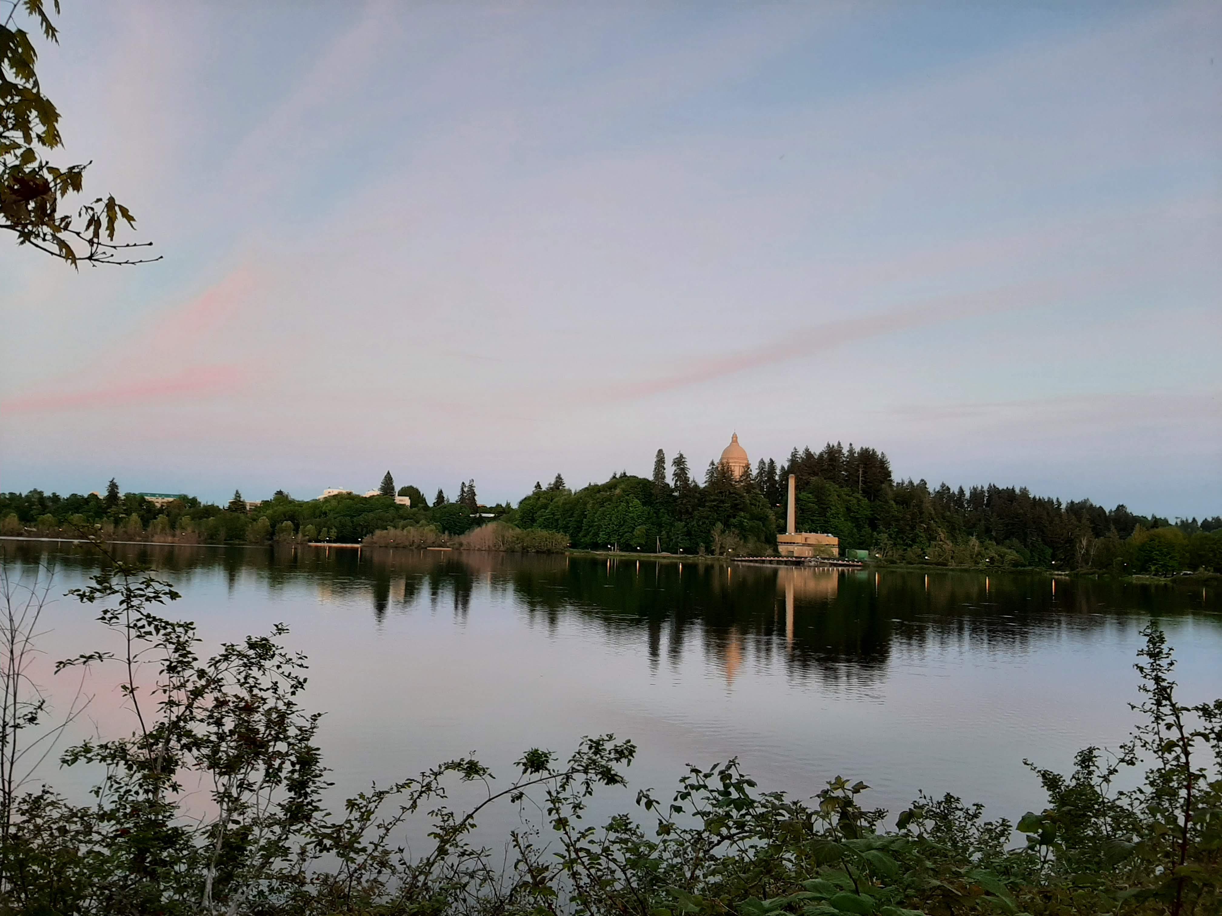 Scenic view of Capitol Lake in Olympia Washington