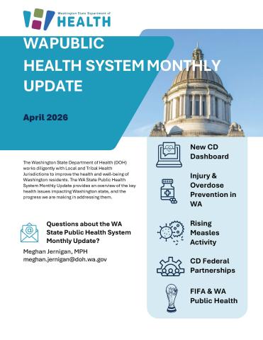 Front page of WA Public Health System Monthly Update.
