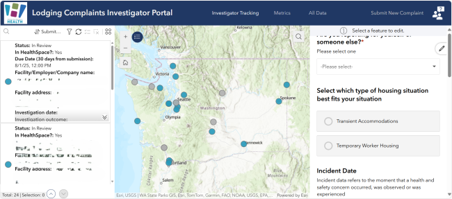 Lodging Complaint Map