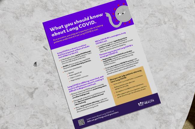 Mockup of Long Covid flyer.