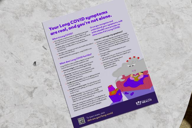 Mockup of Long Covid patient flyer.