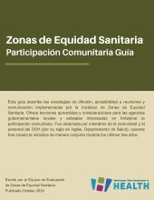 Image of the title page of the Spanish version of the Community Participation Guide, all text.