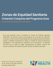 Image of the title page of the Spanish version of the Program Cocreation Guide, all text.