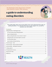 Screenshot of the guide to understanding eating disorders.